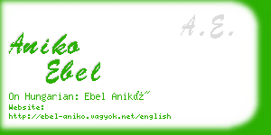 aniko ebel business card